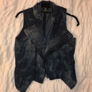 Beaded Denim Vest